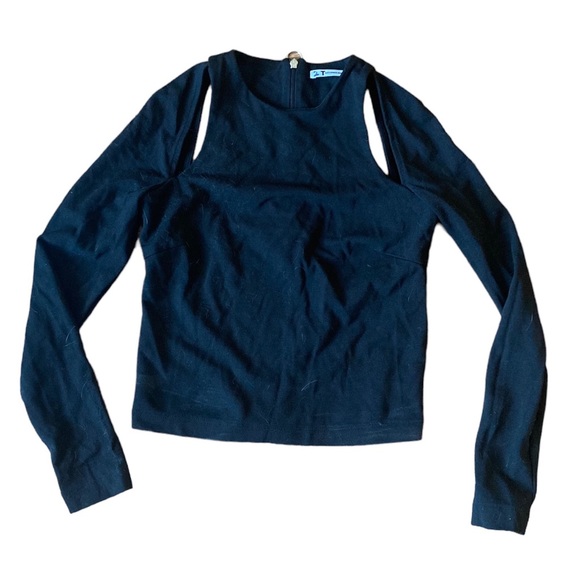 T by Alexander Wang Cut Out Cropped Long sleeve - Picture 2 of 7